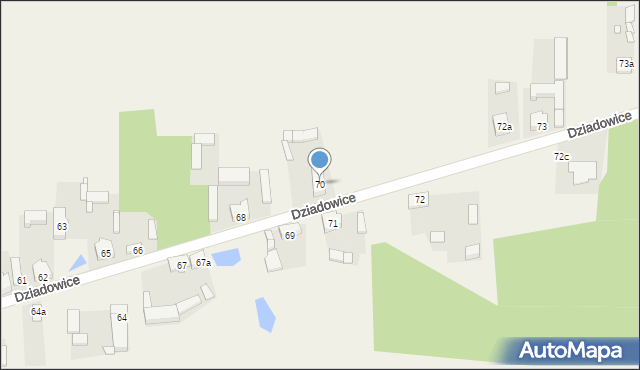 Dziadowice, Dziadowice, 70, mapa Dziadowice