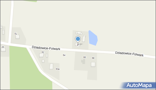 Dziadowice-Folwark, Dziadowice-Folwark, 47, mapa Dziadowice-Folwark