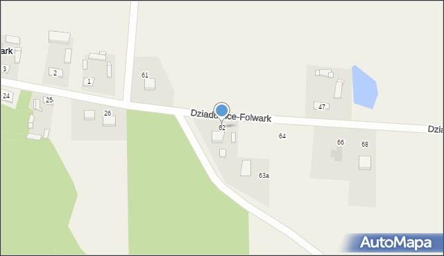 Dziadowice-Folwark, Dziadowice-Folwark, 62, mapa Dziadowice-Folwark