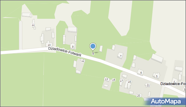Dziadowice-Folwark, Dziadowice-Folwark, 8, mapa Dziadowice-Folwark