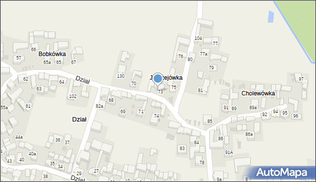 Dział, Dział, 75a, mapa Dział