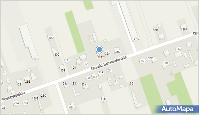 Działki Suskowolskie, Działki Suskowolskie, 34B, mapa Działki Suskowolskie
