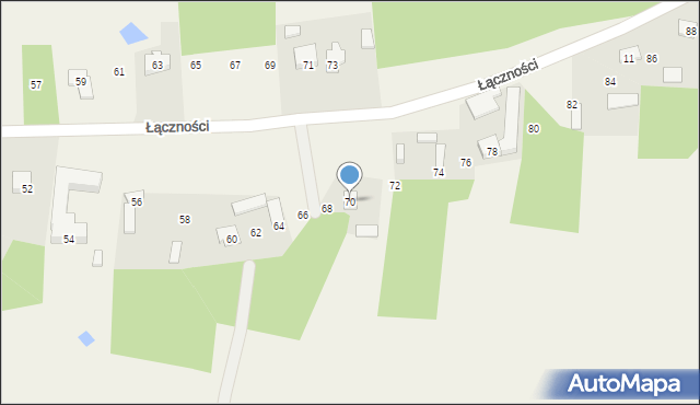 Działy Czarnowskie, Działy Czarnowskie, 70, mapa Działy Czarnowskie