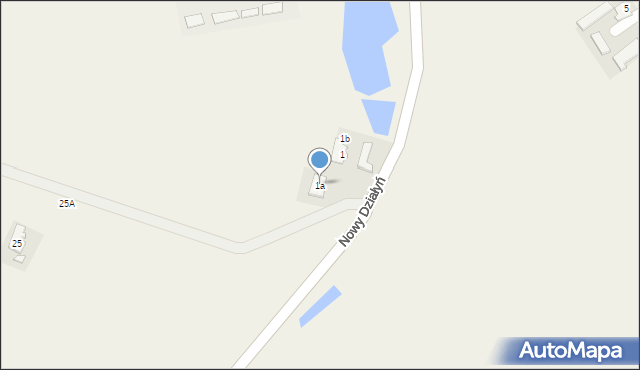 Działyń, Działyń, 1a, mapa Działyń