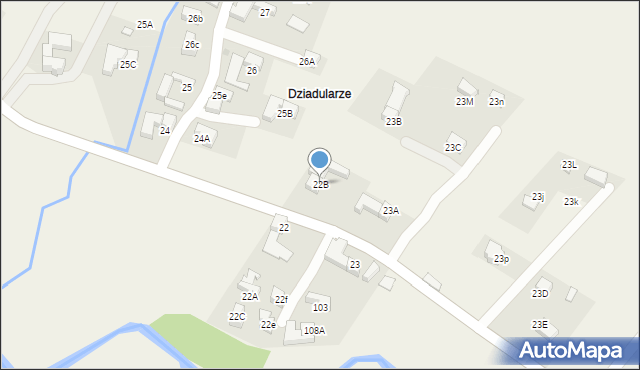 Dzianisz, Dzianisz, 22B, mapa Dzianisz