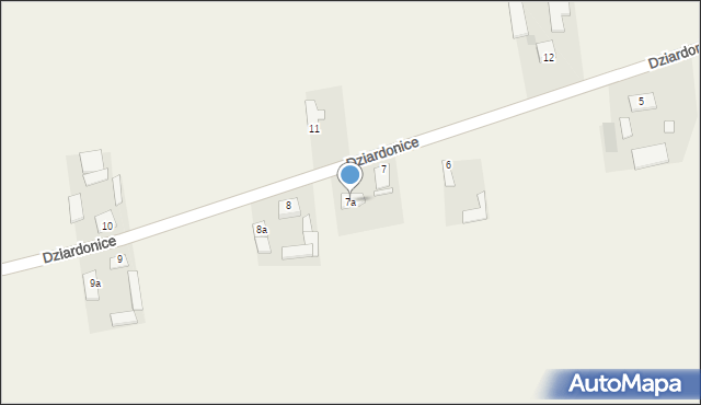 Dziardonice, Dziardonice, 7a, mapa Dziardonice