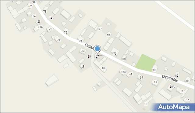Dziarnów, Dziarnów, 17, mapa Dziarnów