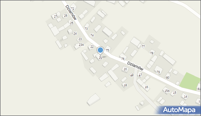 Dziarnów, Dziarnów, 21, mapa Dziarnów