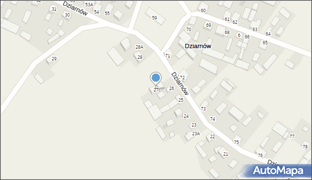Dziarnów, Dziarnów, 27, mapa Dziarnów