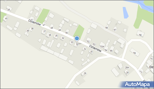 Dziarnów, Dziarnów, 32, mapa Dziarnów