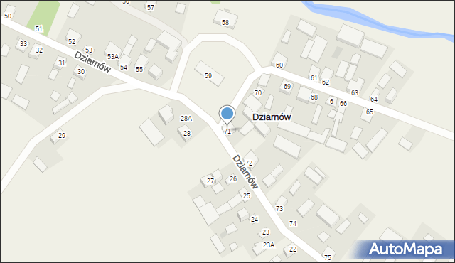 Dziarnów, Dziarnów, 71, mapa Dziarnów