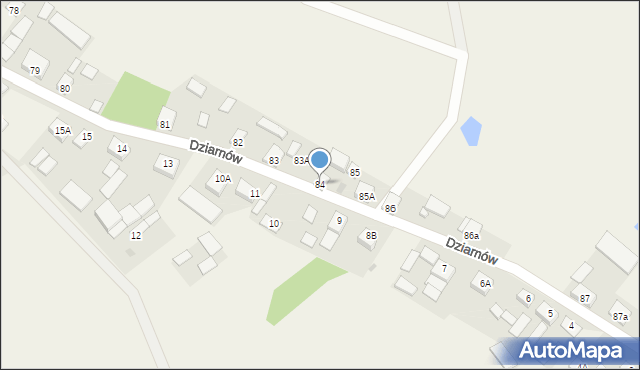 Dziarnów, Dziarnów, 84, mapa Dziarnów