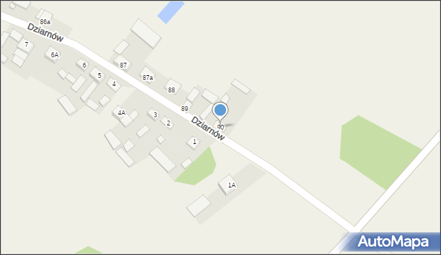 Dziarnów, Dziarnów, 90, mapa Dziarnów