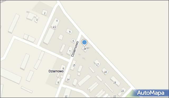 Dziarnowo, Dziarnowo, 16, mapa Dziarnowo