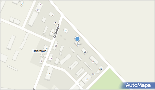 Dziarnowo, Dziarnowo, 17, mapa Dziarnowo