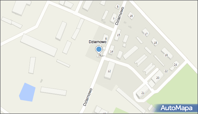 Dziarnowo, Dziarnowo, 9/1, mapa Dziarnowo