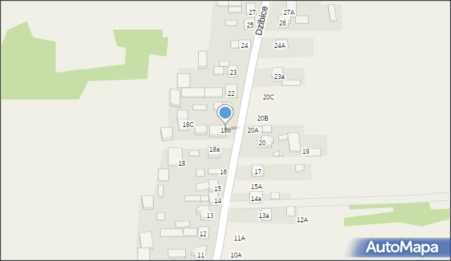 Dzibice, Dzibice, 18b, mapa Dzibice