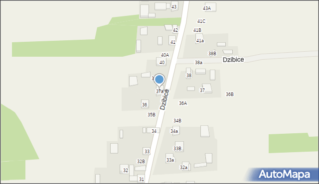 Dzibice, Dzibice, 37a, mapa Dzibice