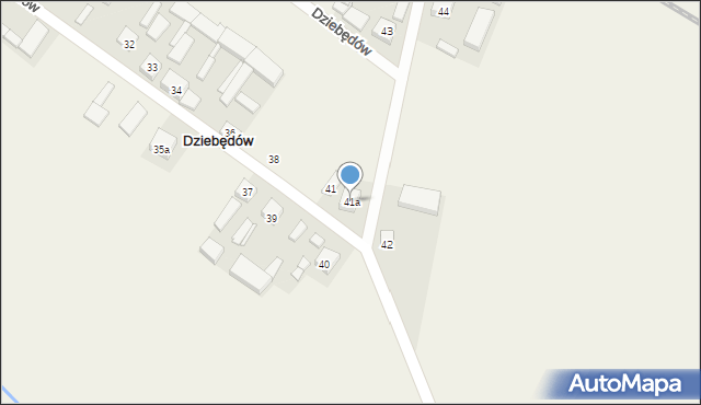 Dziebędów, Dziebędów, 41a, mapa Dziebędów