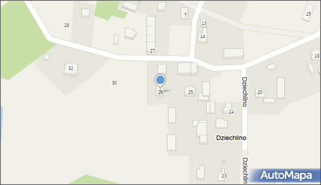 Dziechlino, Dziechlino, 26, mapa Dziechlino