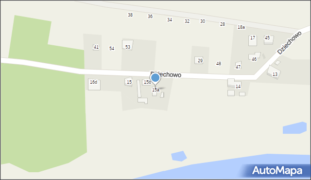 Dziechowo, Dziechowo, 15a, mapa Dziechowo