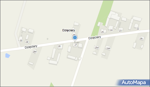 Dzięciary, Dzięciary, 27a, mapa Dzięciary