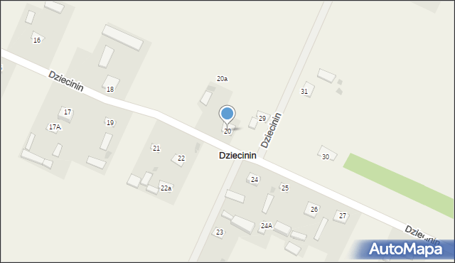 Dziecinin, Dziecinin, 20, mapa Dziecinin
