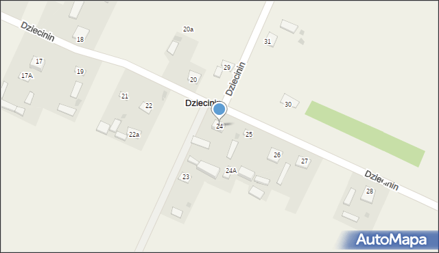 Dziecinin, Dziecinin, 24, mapa Dziecinin