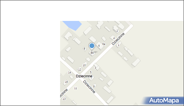Dziecinne, Dziecinne, 8A, mapa Dziecinne