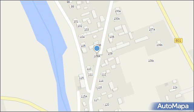 Dziecinów, Dziecinów, 109A, mapa Dziecinów