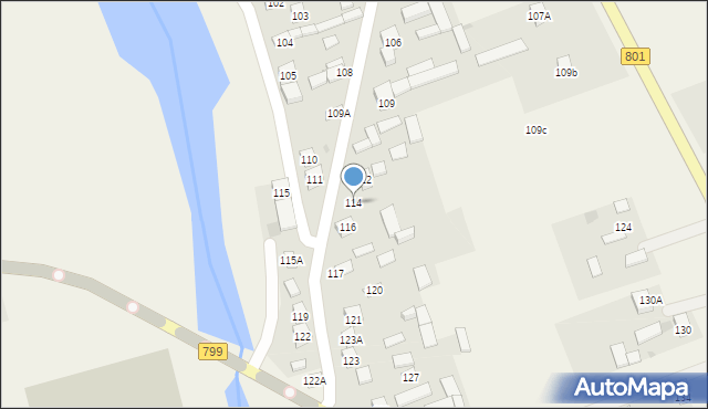 Dziecinów, Dziecinów, 114, mapa Dziecinów