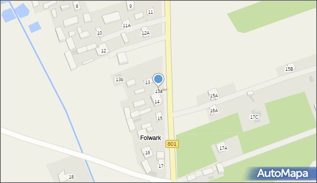 Dziecinów, Dziecinów, 13a, mapa Dziecinów