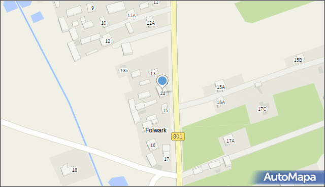 Dziecinów, Dziecinów, 14, mapa Dziecinów