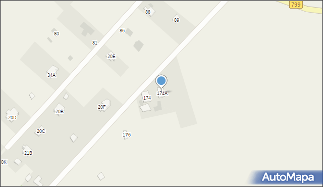 Dziecinów, Dziecinów, 174A, mapa Dziecinów