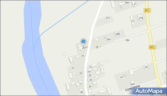 Dziecinów, Dziecinów, 29, mapa Dziecinów