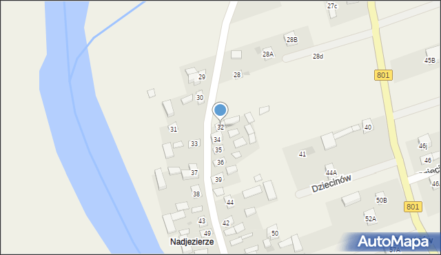 Dziecinów, Dziecinów, 32, mapa Dziecinów