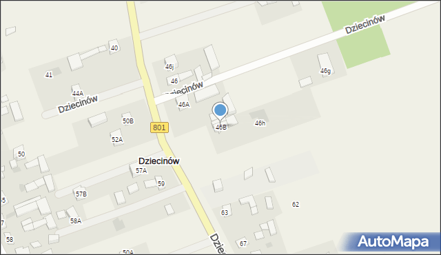 Dziecinów, Dziecinów, 46B, mapa Dziecinów