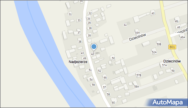 Dziecinów, Dziecinów, 47, mapa Dziecinów