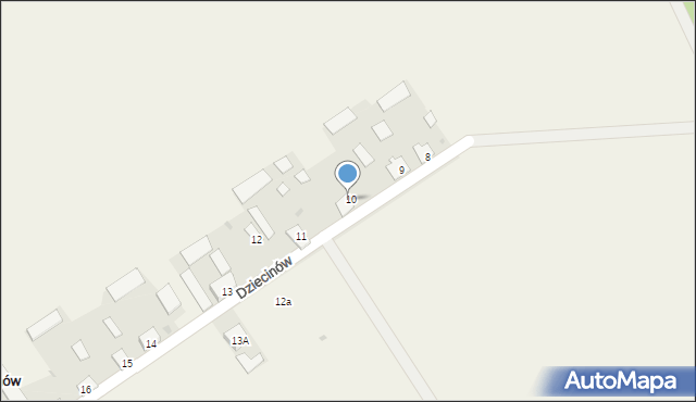 Dziecinów, Dziecinów, 9a, mapa Dziecinów