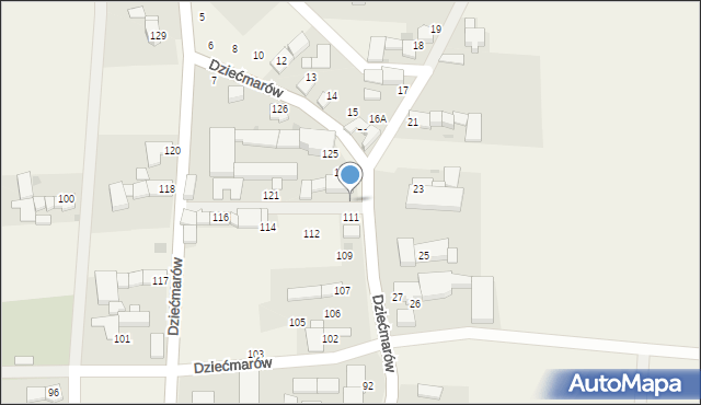 Dziećmarów, Dziećmarów, 123, mapa Dziećmarów