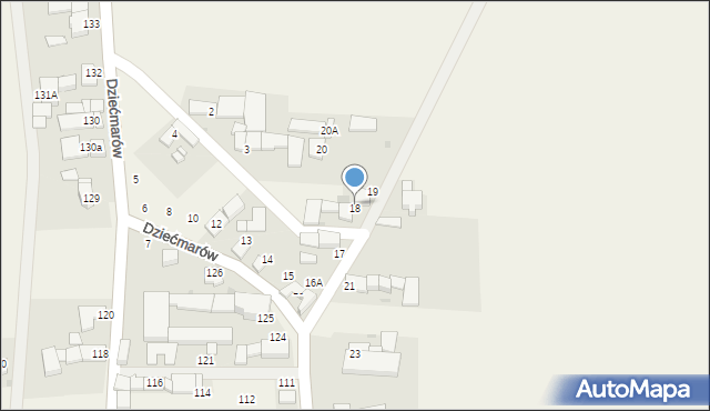 Dziećmarów, Dziećmarów, 18, mapa Dziećmarów