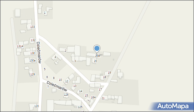 Dziećmarów, Dziećmarów, 20A, mapa Dziećmarów