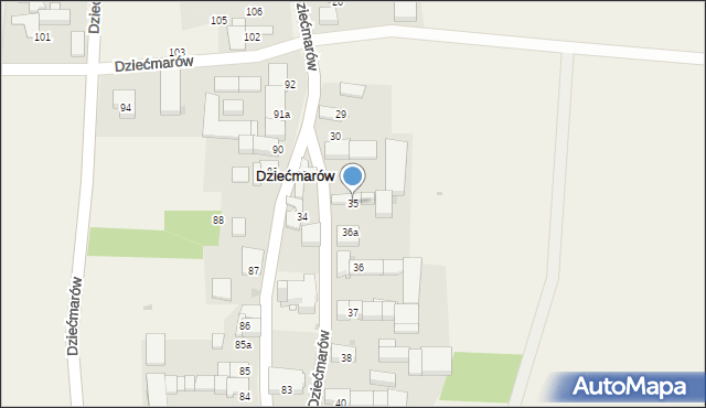 Dziećmarów, Dziećmarów, 35, mapa Dziećmarów