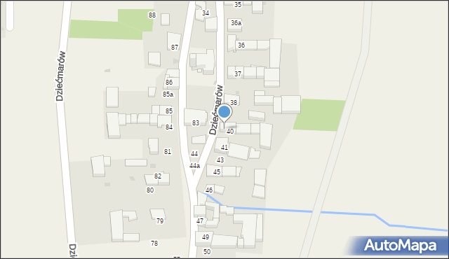 Dziećmarów, Dziećmarów, 41a, mapa Dziećmarów