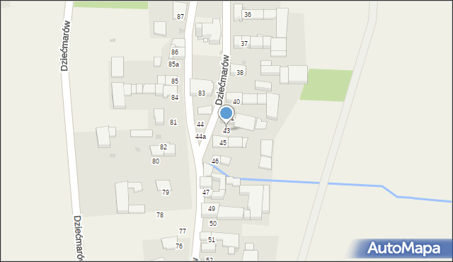 Dziećmarów, Dziećmarów, 43, mapa Dziećmarów