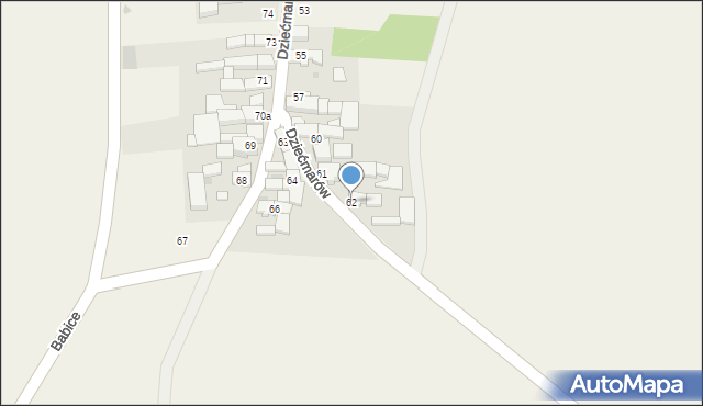 Dziećmarów, Dziećmarów, 62, mapa Dziećmarów