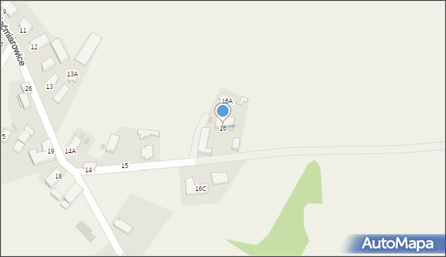 Dziećmiarowice, Dziećmiarowice, 16, mapa Dziećmiarowice
