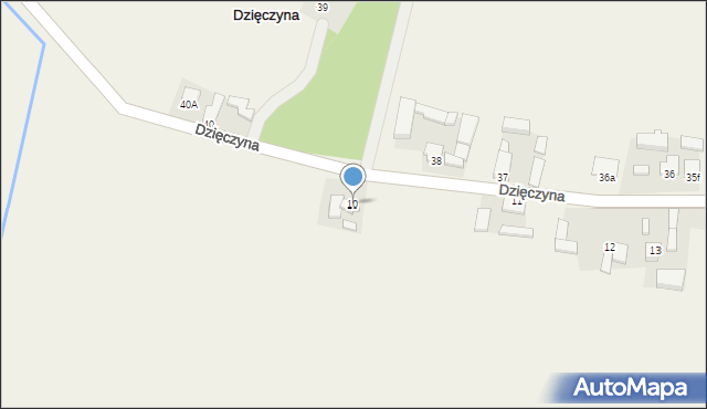 Dzięczyna, Dzięczyna, 10, mapa Dzięczyna