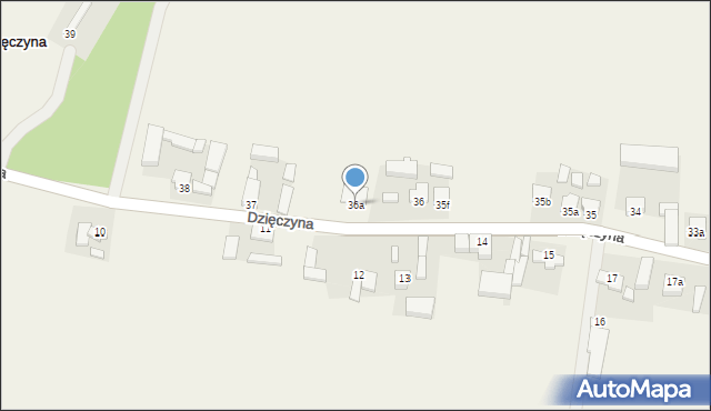 Dzięczyna, Dzięczyna, 36a, mapa Dzięczyna