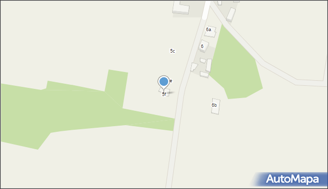 Dzięczyna, Dzięczyna, 5f, mapa Dzięczyna
